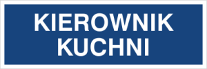 Znak KIEROWNIK KUCHNI