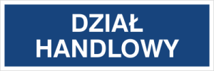 Znak DZIAŁ HANDLOWY