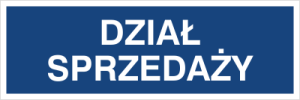 Znak DZIAŁ SPRZEDAŻY
