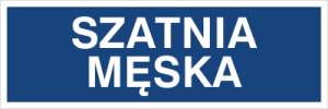 Znak SZATNIA MĘSKA