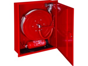 Hydrant DN 33 z wężem 20mb. WNĘKOWY z miejscem na gaśnicę pod hydrantem 