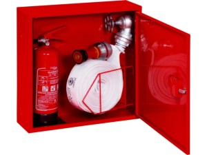 Hydrant DN 52 z wężem 20mb. ZAWIESZANY z miejscem na gaśnicę z boku hydrantu 