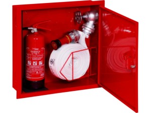 Hydrant DN 52 z wężem 15mb. WNĘKOWY z miejscem na gaśnicę z boku hydrantu 