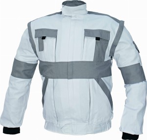 Bluza robocza MAX 2 w 1 biały-szary r. 52