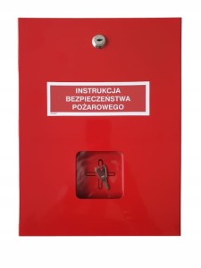 Szafka na instrukcję bezpieczeństwa pożarowego