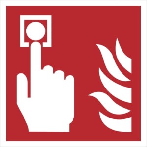 Znak ALARM POŻAROWY ROP płyta fotoluminescencyjna  