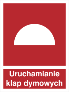 Znak Uruchamianie klap dymowych