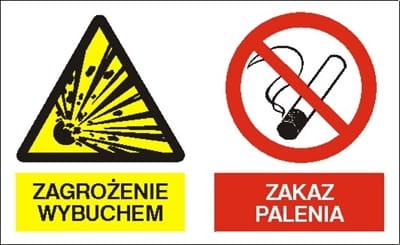 Zagrożenie wybuchem. Zakaz palenia