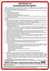 Instrukcja ogólna ppoż