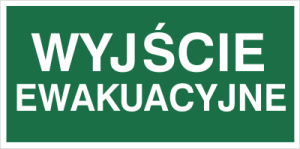 Znak Wyjście ewakuacyjne 104